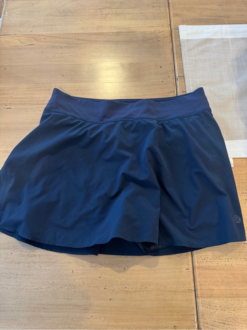 lululemon athletica Navy Blue tennis skirt with built in shorts